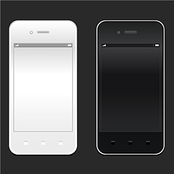 白色,黑色,智能手机,模型,电话,隔绝,罐,使用,背景,网站,矢量,插画