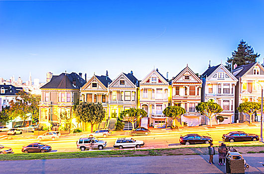 住宅,建筑,靠近,阿拉摩广场,旧金山