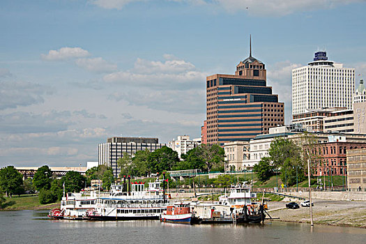 美国,田纳西,密西西比河,孟斐斯,城市天际线,水岸,区域,传统,船,大幅,尺寸