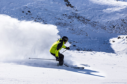 高山滑雪,滑雪道,滑雪,下坡,蓝天,背景