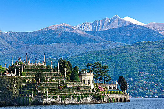 宫殿,岛屿,湖,邸宅,贝拉岛,马焦雷湖,意大利