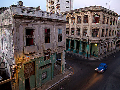街道,黎明,哈瓦那,维达多,古巴,大安的列斯群岛,加勒比