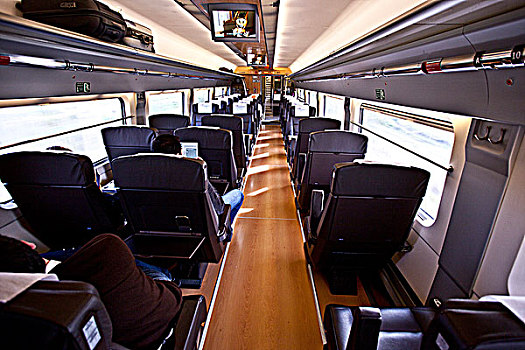 乘客,旅行,高速列车,西班牙