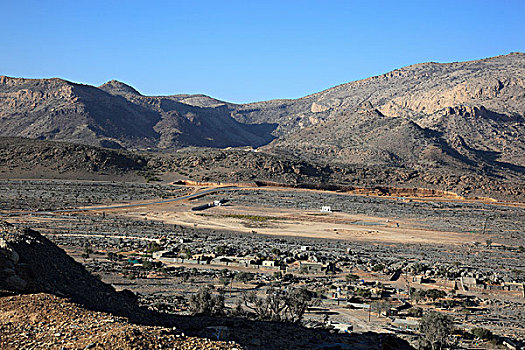 风景,排列,山,阿曼,阿拉伯半岛,中东