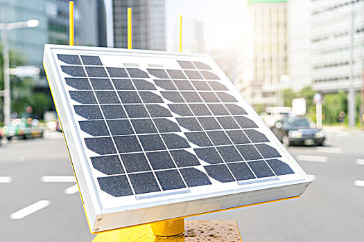 太阳能电池板,街上,东京,阳光
