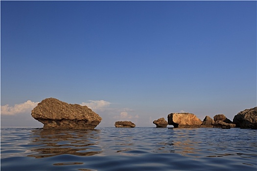 石头,水中,扎金索斯,希腊