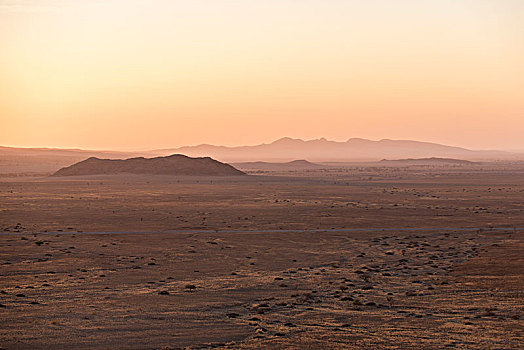 干燥,风景,山,日落,纳米比亚,非洲