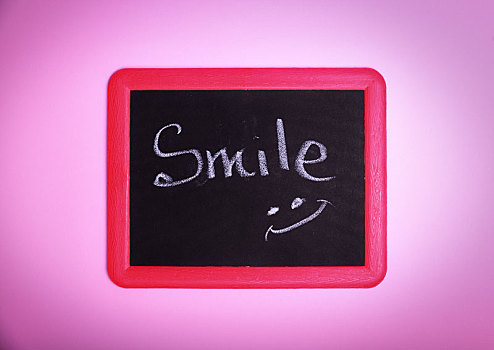 黑板,铭刻,微笑,粉色,表面