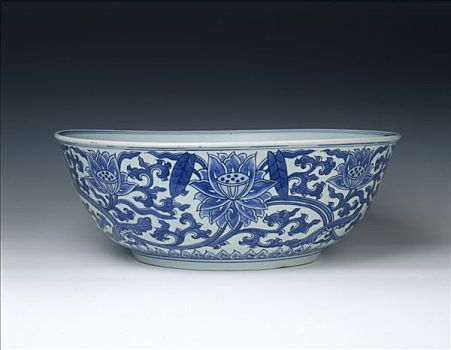 碗,荷花,装饰,清朝,康熙时期,瓷器,艺术家,未知