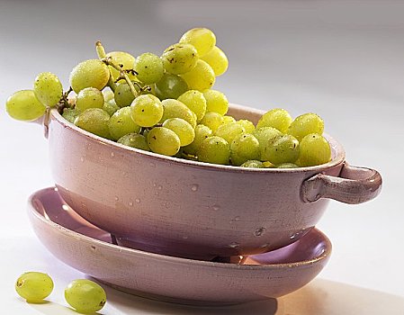 碗,绿葡萄