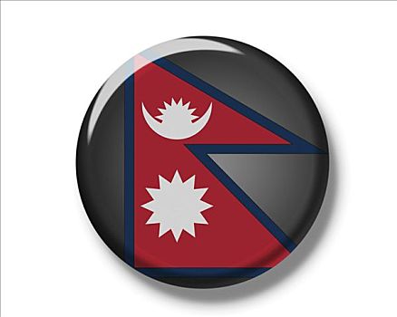 扣,徽章,旗帜,尼泊尔