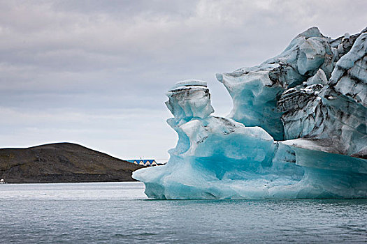 冰山,杰古沙龙湖,结冰,泻湖,冰岛