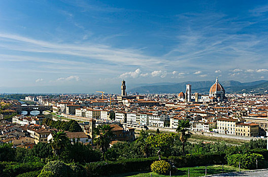 全景,风景,城市,大教堂,佛罗伦萨,托斯卡纳,意大利,欧洲
