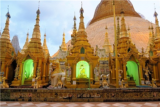 塔,重要,佛教寺庙,缅甸