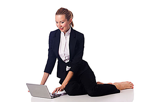 女人,职业女性,工作,笔记本电脑