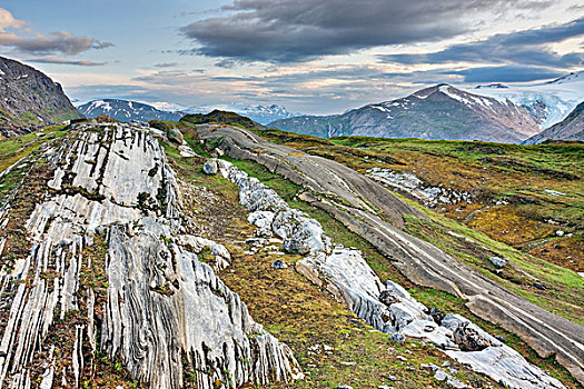 冰河,入口,山谷,国家公园,诺尔兰郡,挪威,斯堪的纳维亚,欧洲