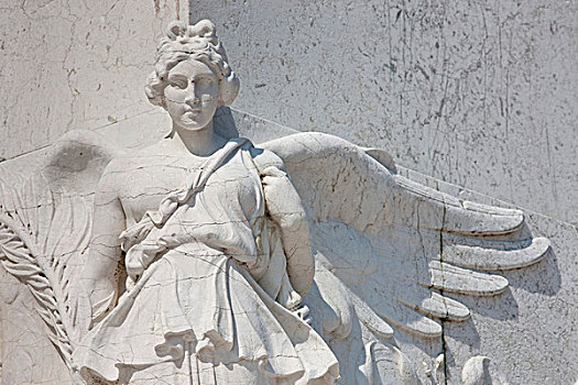 天使,雕塑,白色,大理石,纪念建筑,威尼斯广场,罗马,意大利,欧洲