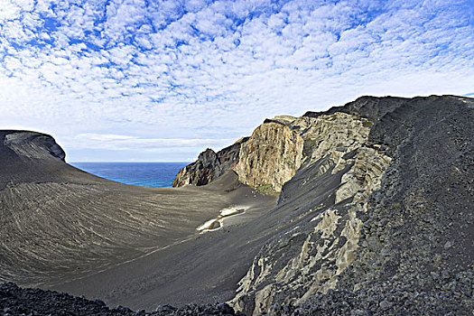 火山岩,法亚尔,亚速尔群岛,葡萄牙,欧洲