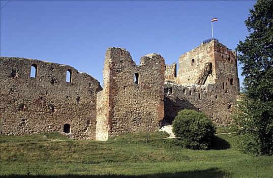 遗址,城堡,拉脱维亚,波罗的海国家