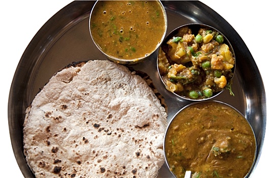 传统,印度风味,素食主义,小碗