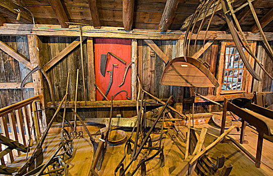 佛蒙特州,著名,老,博物馆,1780年,室内,锯木场,农场,工具,历史