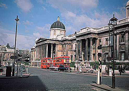 国家美术馆,特拉法尔加广场,伦敦