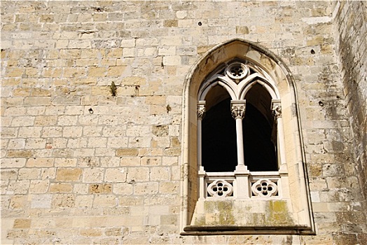 建筑细节,古老,教堂,窗户