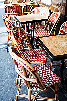 户外用桌,椅子,咖啡,法国
