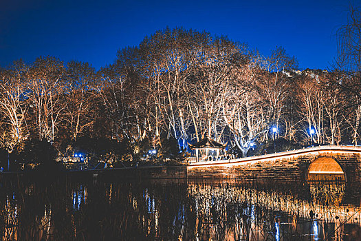 杭州西湖夜景