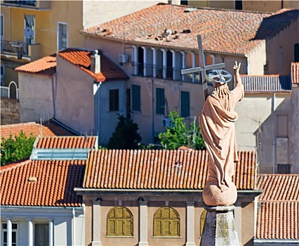 雕塑,屋顶