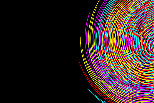 彩色线条组成扭曲涡旋抽象背景