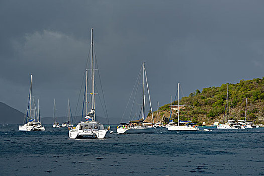 加勒比,英属维京群岛,岛屿,船,锚,湾,大幅,尺寸