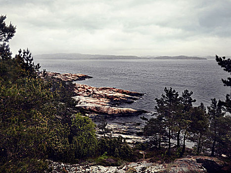 阴天,海边风景,挪威