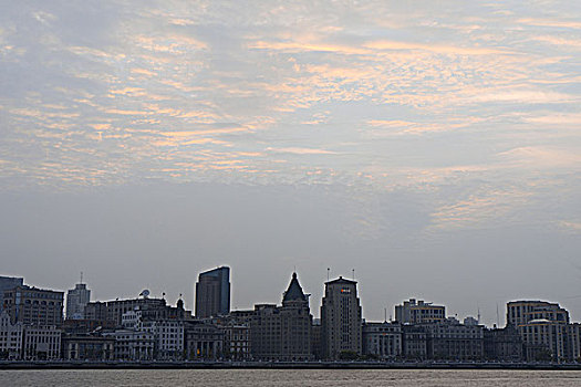 上海外滩的黄昏风景