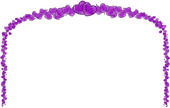框,紫色,心形,情人节,背景