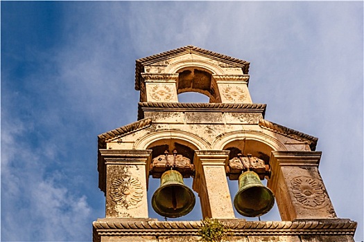 钟楼,蓝天,背景,杜布罗夫尼克,克罗地亚