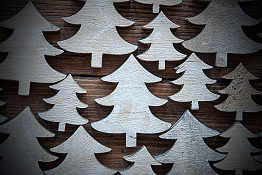 特写,圣诞树,木头