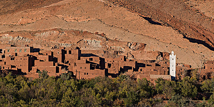 传统建筑,城镇,瓦尔扎扎特,摩洛哥