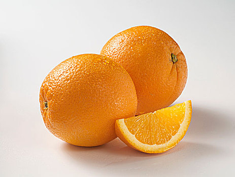 两个,橘子,橙瓣