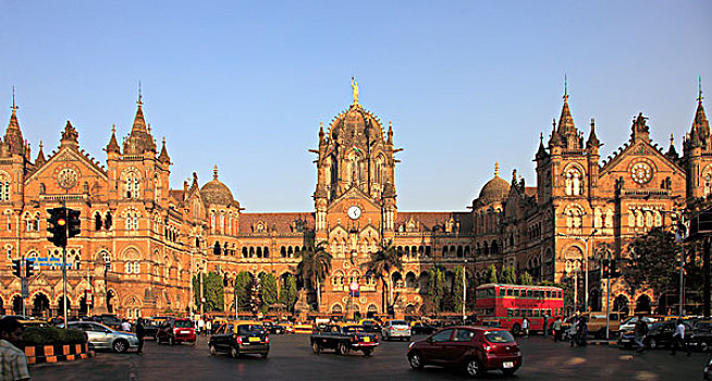 印度,马哈拉施特拉邦,孟买,火车站