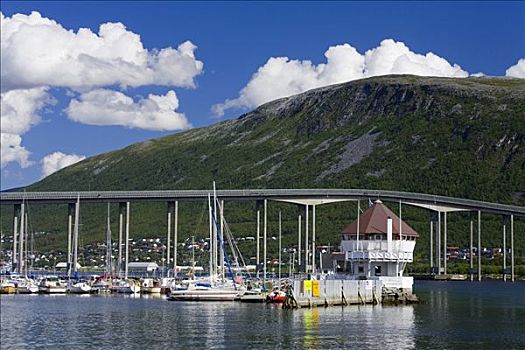 桥,海洋,特罗姆瑟,挪威