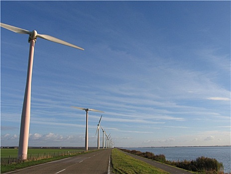 风车,荷兰,风景