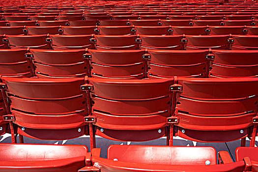 红色,体育场,椅子