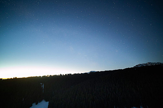 银河星空下的新疆南山天文台