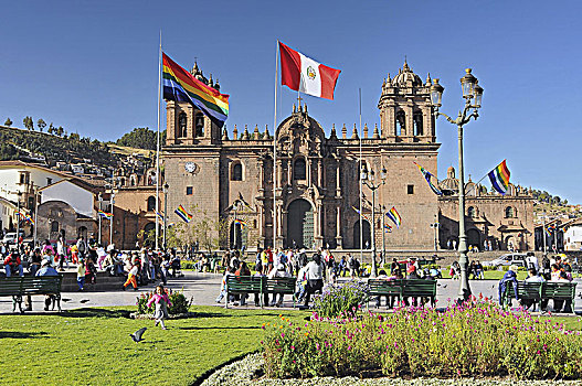 秘鲁,库斯科市,广场,阿玛斯,大教堂,圣多明各