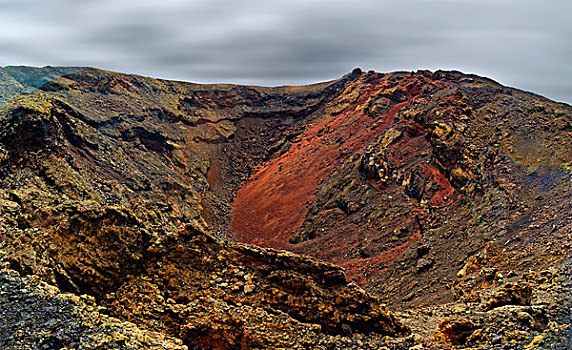 火山地貌,蒙大拿,蒂玛法雅国家公园,兰索罗特岛,加纳利群岛,西班牙,欧洲