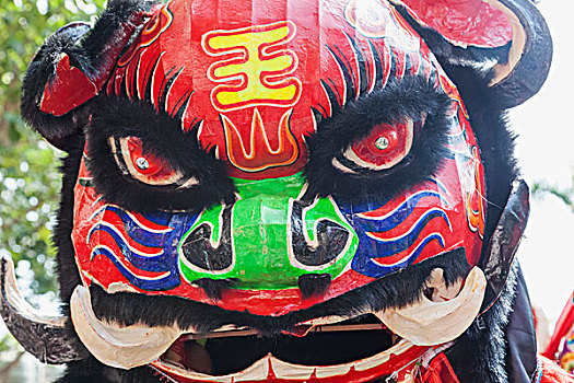 中国,香港,新年,白天,节日,游行,中国狮子,面具