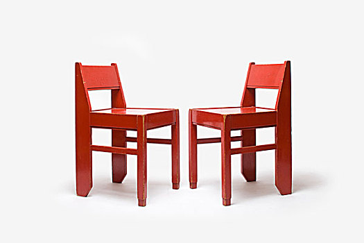 红色,涂绘,木椅,荷兰,设计