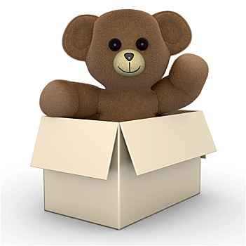 泰迪熊,盒子