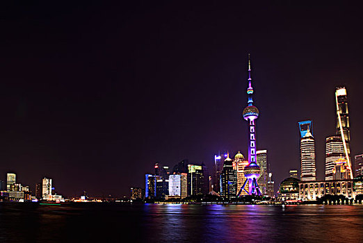 上海陆家嘴金融中心夜景